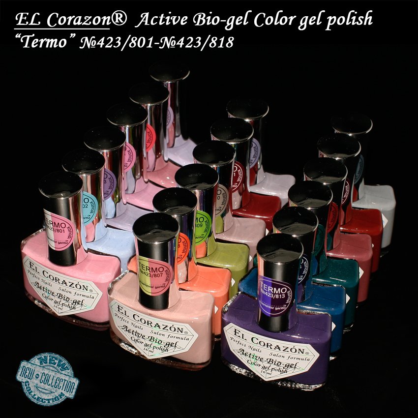 EL Corazon Termo Active Bio-gel Color gel polish,  