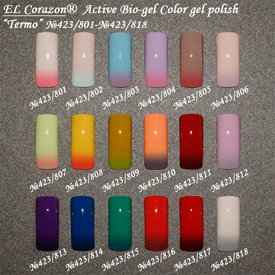 EL Corazon Termo ctive Bio-gel Color gel polish,  