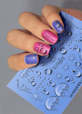 EL Corazon слайдер-дизайны для ногтей Wow-501, слайдеры для ногтей купить в москве, слайдер-дизайны купить оптом