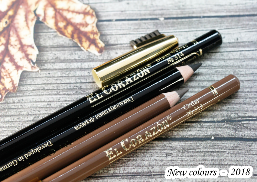 EL Corazon карандаш для бровей, Eyebrow Pencil, Эль Коразон карандаш для бровей, 313 Cedar, 314 Black Velvet 
